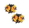Hair Bows Orange Black Hair Clip For Girls, Baby Girl Toddler Clips, Hair Accessories.(FJ126-Orange Black)