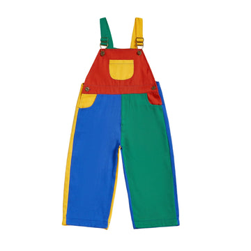 Fernvia Toddler Kids Baby Boy Girl Contrast Color Overalls Pants Clothes 2T 3T 4T 5T Adjustble Shoulder Strap Romper Workwear (D