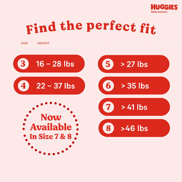 Huggies Size 3 Diapers, Little Movers Baby Diapers, Size 3 (16-28 Lbs), 136 Count
