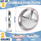 2-Pack Stainless Steel Kids Plates with Suction Bases, 8.26 Divided Toddler Plates with Removable Silicone Sleeves, Non-Slip, BP