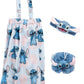 Jay Franco Disney Lilo And Stitch 3 Piece Spa & Bath Set - Includes Towel Wrap, Loofah & Spa Headband - Kids Bath & Shower Acces