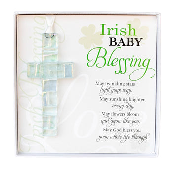 The Grandparent Gift Irish Baby Blessing Handmade In Usa Cross- Irish Baby Gift For Baby Girl Or Boy (Cross)