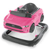 Bright Starts Ford Mustang 4-In-1 Pink Baby Activity Center & Push Walker With Removable Interactive Steering Wheel -Toy, 6 Mont