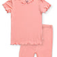 Vaenait Infant Kids Toddler Girls Boys Short Sleeve Sleepwear Pajamas 2Pcs Set Shirring Peachrose L