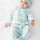 Babysoy Organic Newborn Baby Alphabet Footie Onepiece With Feet (00-03 Months, U)