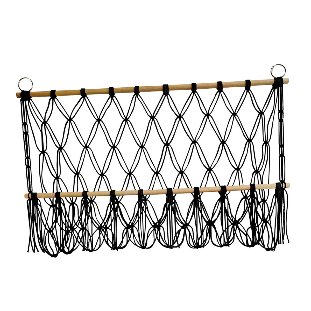 BNF Wall Hanging Net Toy Storage Organizer Durable Handwoven Plush Toy Organizer Black | Home & Garden