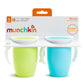 Munchkin Miracle 360 Trainer Sippy Cup With Handles, Spill Proof, 7 Ounce, 2 Pack, Green/Blue