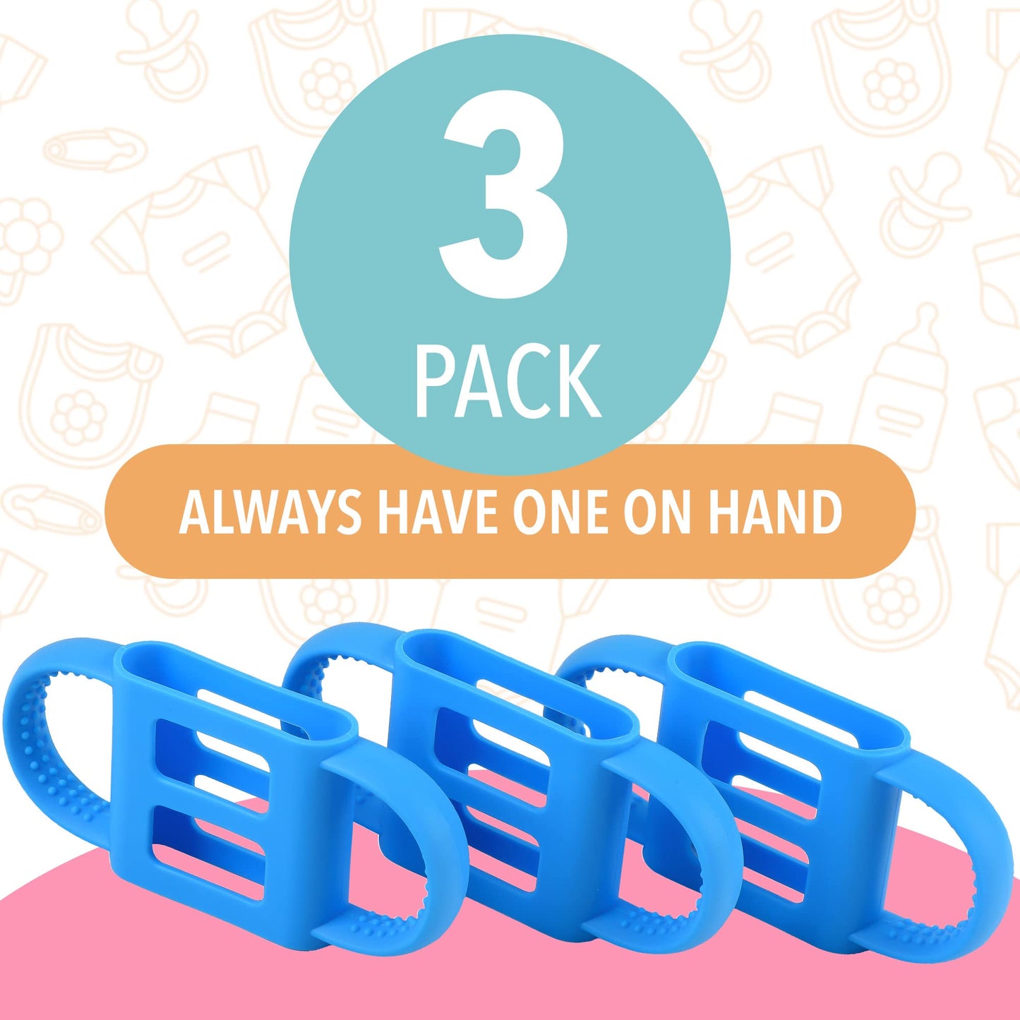 Impresa [3 Pack] Bottle Handles For Dr Brown Baby Bottles - Teach Babies To Drink Independently With Baby Bottle Handles For Dr.