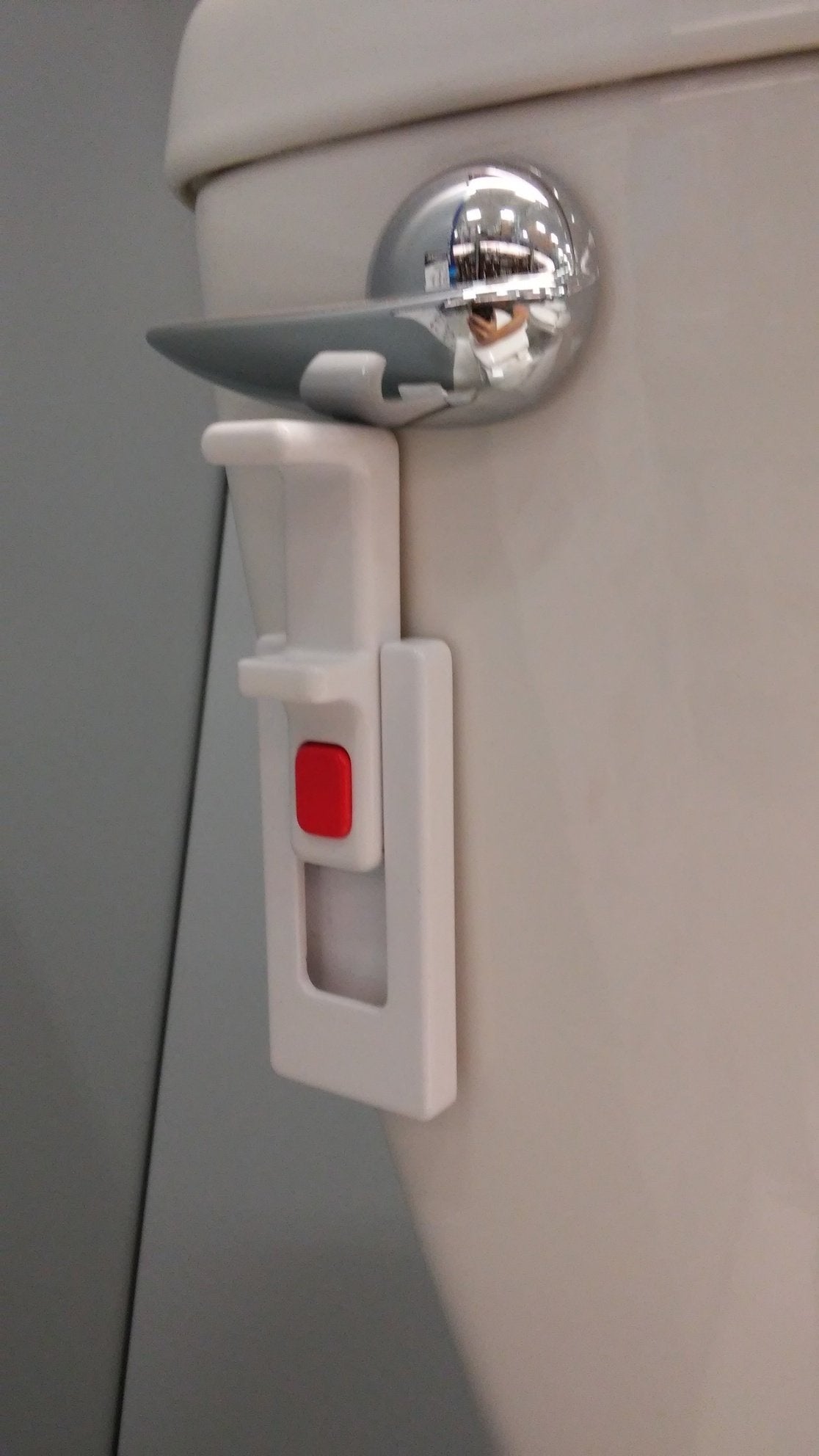 Childproof Toilet Handle Lock (2-Pack, White Button)
