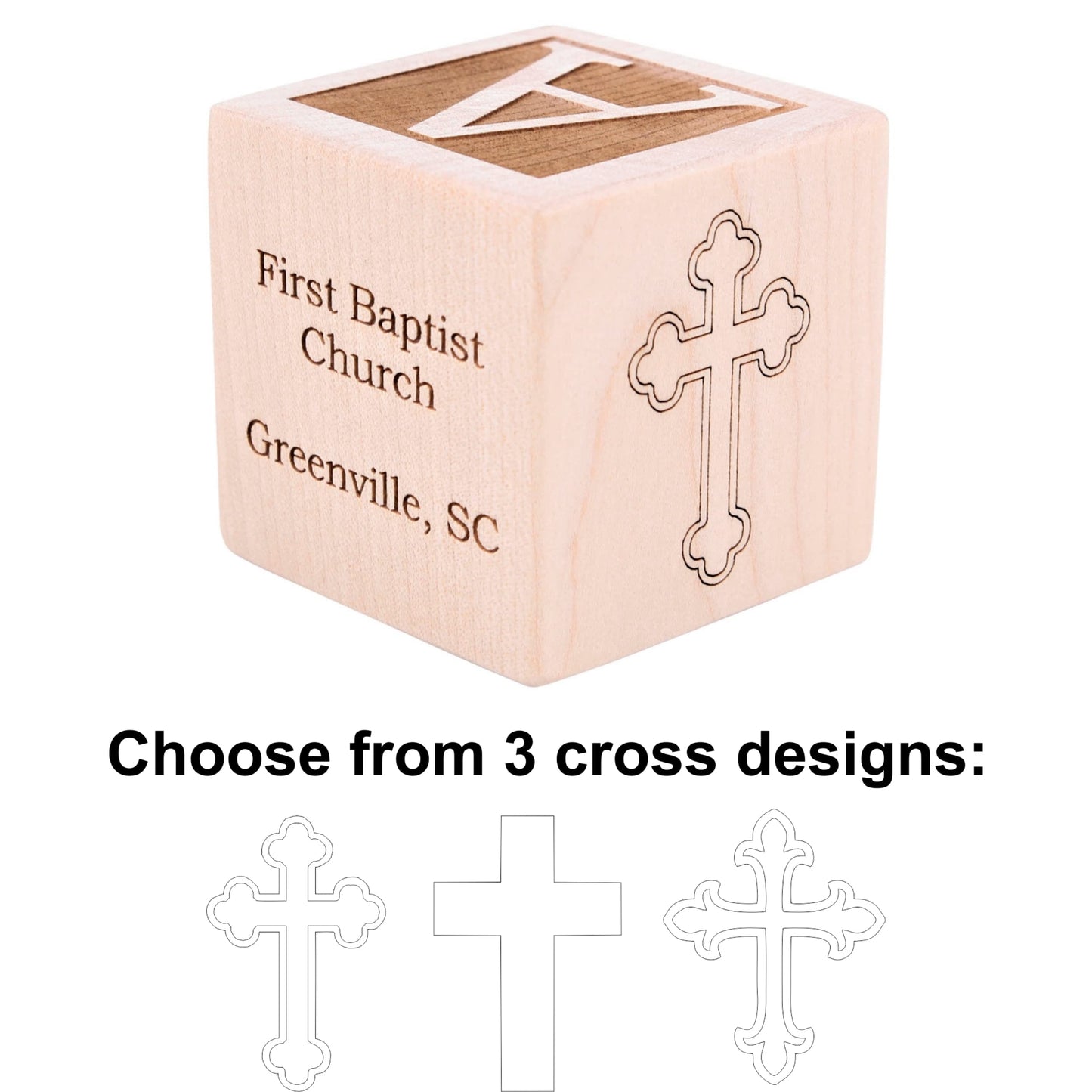 Personalized Baby Baptism/Dedication/Christening Wood Block, Choose from 3 Sizes, Baptism Gift for Boy, Girl, Baby Dedication Gi