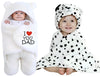 Swissberry Baby Bedding Sets, Blankets Newborn Pack of Hooded Wrapper, Swaddler for Baby Boys and Girls, 06 Months, L 80 cm x B