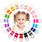 choicbaby Baby Girls Hair Accessories - Small Fluffy Pom Pom Ball Elastic Ponytail Holders and Rubber Bands for Toddlers and Inf