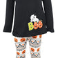 Unique Baby Girls Toddler 3 Piece Halloween Pumpkin Ghost Outfit (4T)
