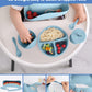Silicone Baby Feeding Set, 10 Pcs Baby Led Weaning Supplies With Suction Bowl Divided Plate Adjustable Bib Soft Spoon Fork Snack