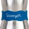Inchbug Orbit Labels - White Contrasting Personalization Silicone Baby Bottle & Sippy Cup Bands - Reusable, Dishwasher Safe, Eng