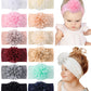 Jollybows 12Pcs Baby Girls Headband Newborn Big Chiffon Flower Head Wraps Infant Soft Nylon Hair Accessories For Toddler Kids Te