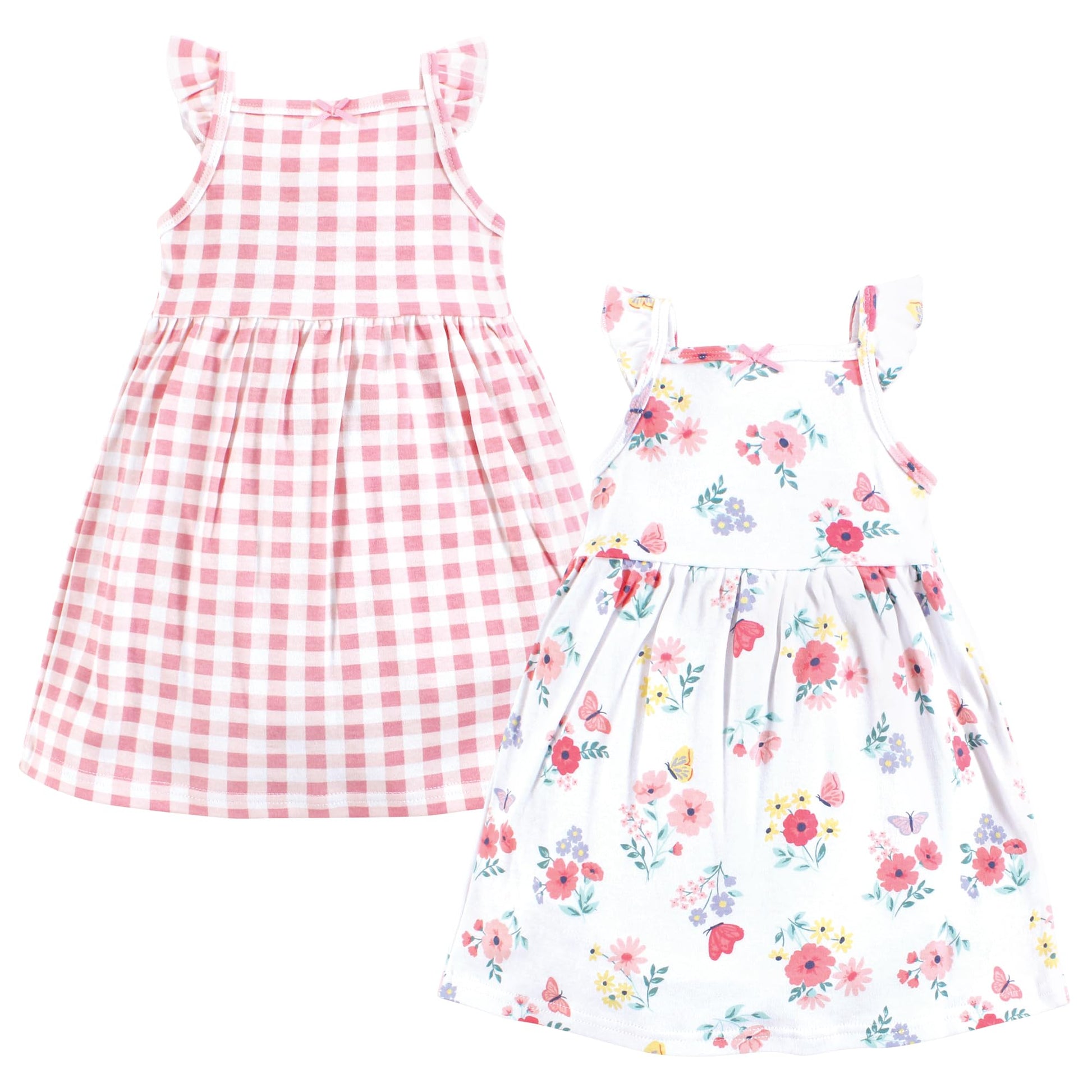 Hudson Baby Baby Girls Cotton Dresses, Butterfly Floral, 0-3 Months