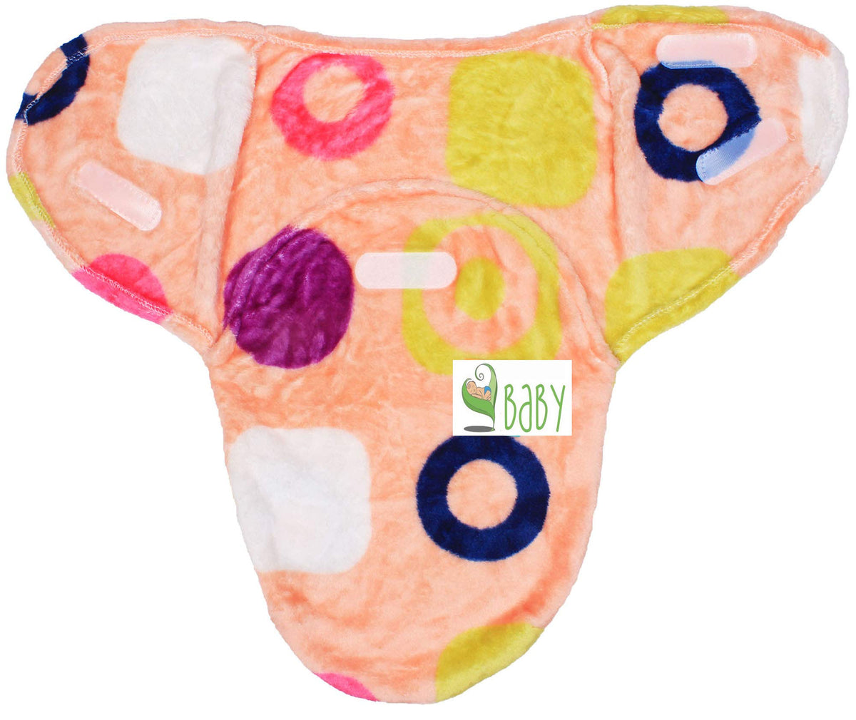 VBaby Flower Double Side Print Comfortable Swaddle Blanket, Adjustable Infant Wrap, Soft Furry.06 Months