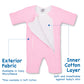 Baby Merlins Magic Sleepsuit - Swaddle Transition Product - Microfleece - Pink - 3-6 Months