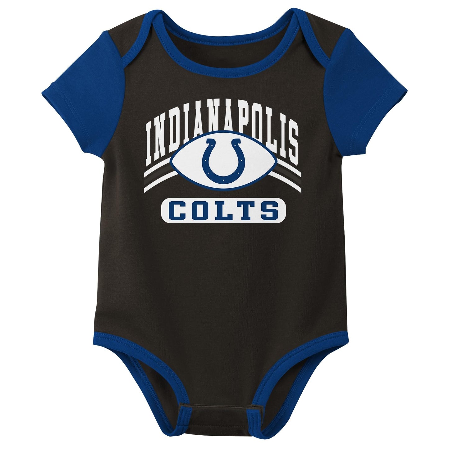 Outerstuff Nfl Newborn Baby And Infant Short Sleeve Bodysuit Variety 3-Pack - Indianapolis Colts, 0-3M
