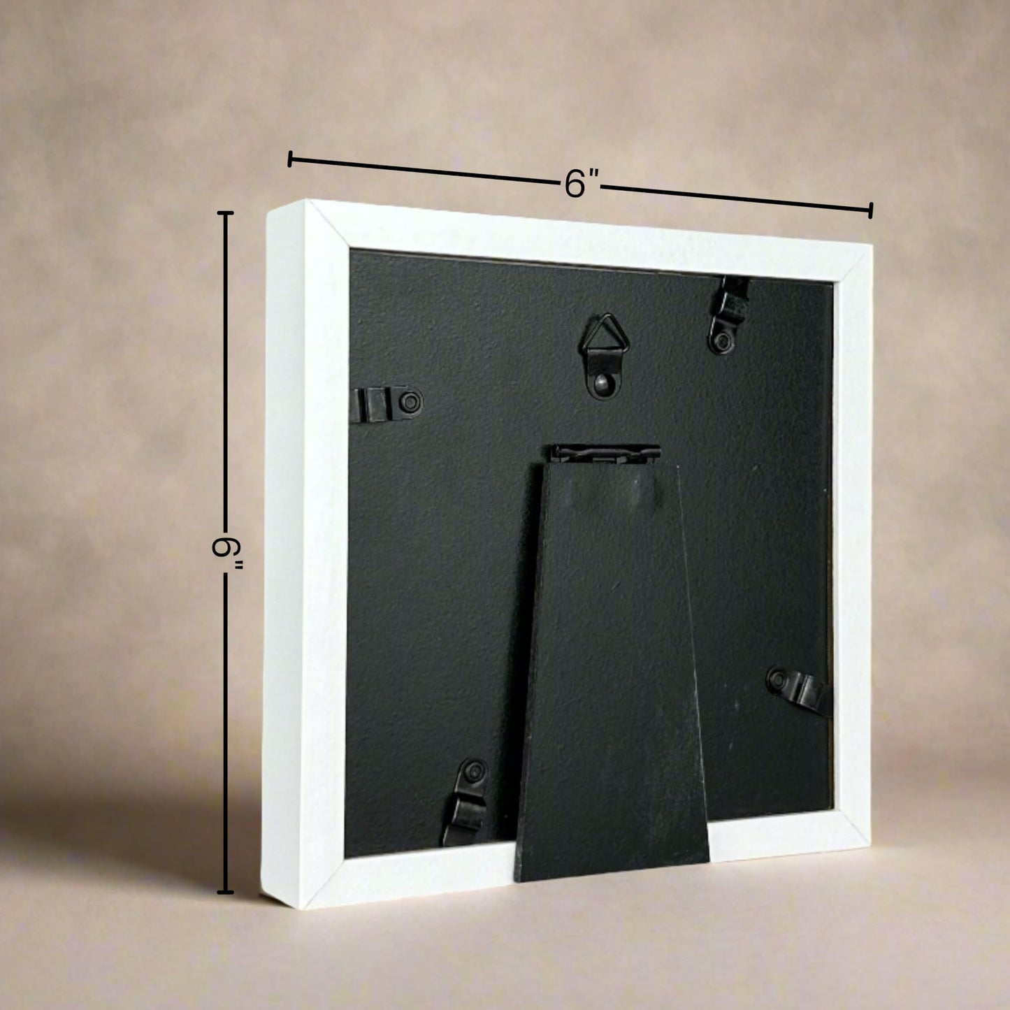 The Grandparent Gift Company- White Shadowbox Frame 6 X 6 Table Or Shelf Frame With Dedicated    Sentiment- Baby Handprint Dedic