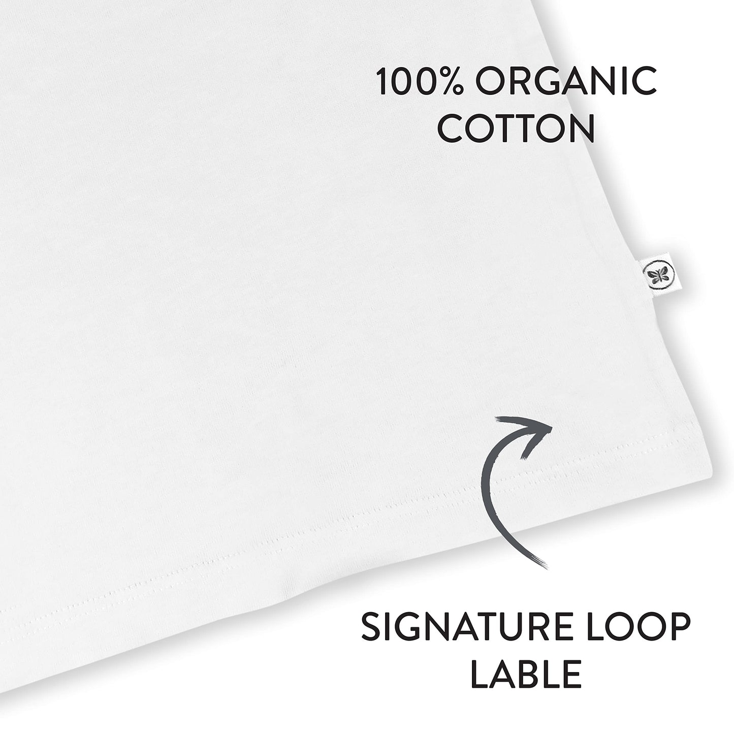 Honestbaby Organic Cotton Short Sleeve T-Shirt Multi-Packs, 10-Pack Bright White, 3-6 Months