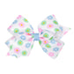 Wee Ones Girls' Easter Print Grosgrain Hair Bow On Wee Stay No-Slip Clip, Handmade, Medium, Spring Flower Print