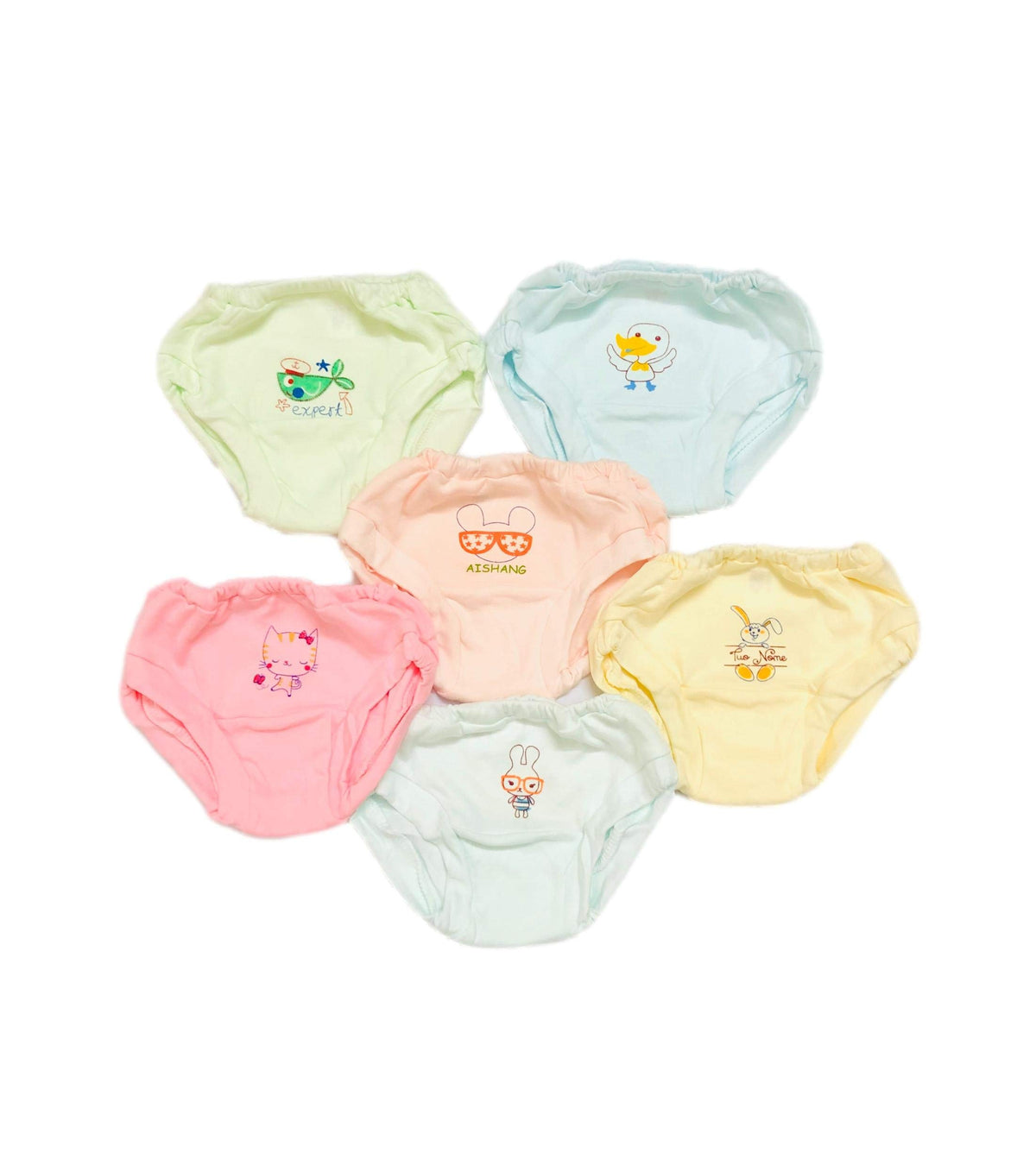 Heartbury Baby Boys And Baby Girls 100% Organic Cotton Underwear/Rompers/Briefs/PantyMulticolor (34 Years, Baby Girls (Pack Of