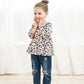 Nzrvaws 12 Months Girls Clothes Toddler 18 Months Baby Outfit Leopard T Shirt Tops Denim Ripped Jeans Long Pant Infant 2Pc Cloth