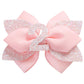 Pink Birthday Hair Bow for Baby Girls 1 2 3 4 5 6 Years Glitter Party Decoration Hair Accessories for Two 2nd Second Birthday