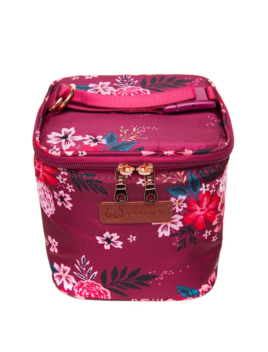 Sarah Wells Cold Gold Breastmilk Cooler Bag with Ice Pack (Berry Bloom)