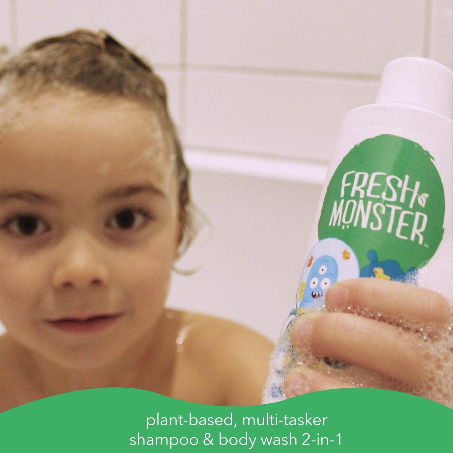 Fresh Monster 2-In-1 Kids Shampoo & Body Wash, Toxin-Free, Hypoallergenic, Natural Shampoo & Body Wash For Kids, Ocean Splash (8