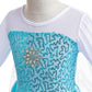 Dressy Daisy Girls' Ice Princess Dress Costume Birthday Halloween Christmas Fancy Party Dresses With Train Size 3T Style A