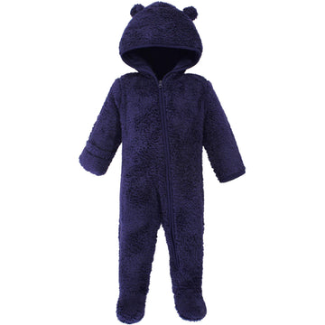 Hudson Baby Unisex Baby Fleece Sleep And Play, Navy Bear, 18-24 Months
