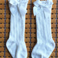 Qandsweet Baby Girl Knee-High Socks Toddlers Bow Stockings Newborn Infant Non-Slip Sock (1-3T,A Non-Skid 5 Pairs)