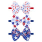 Yanjie Fourth Of July Patriotic Hair Accessories: Star Spangled Newborn Headbands, Nylon Bows For Infant Toddler Girls In Red, W