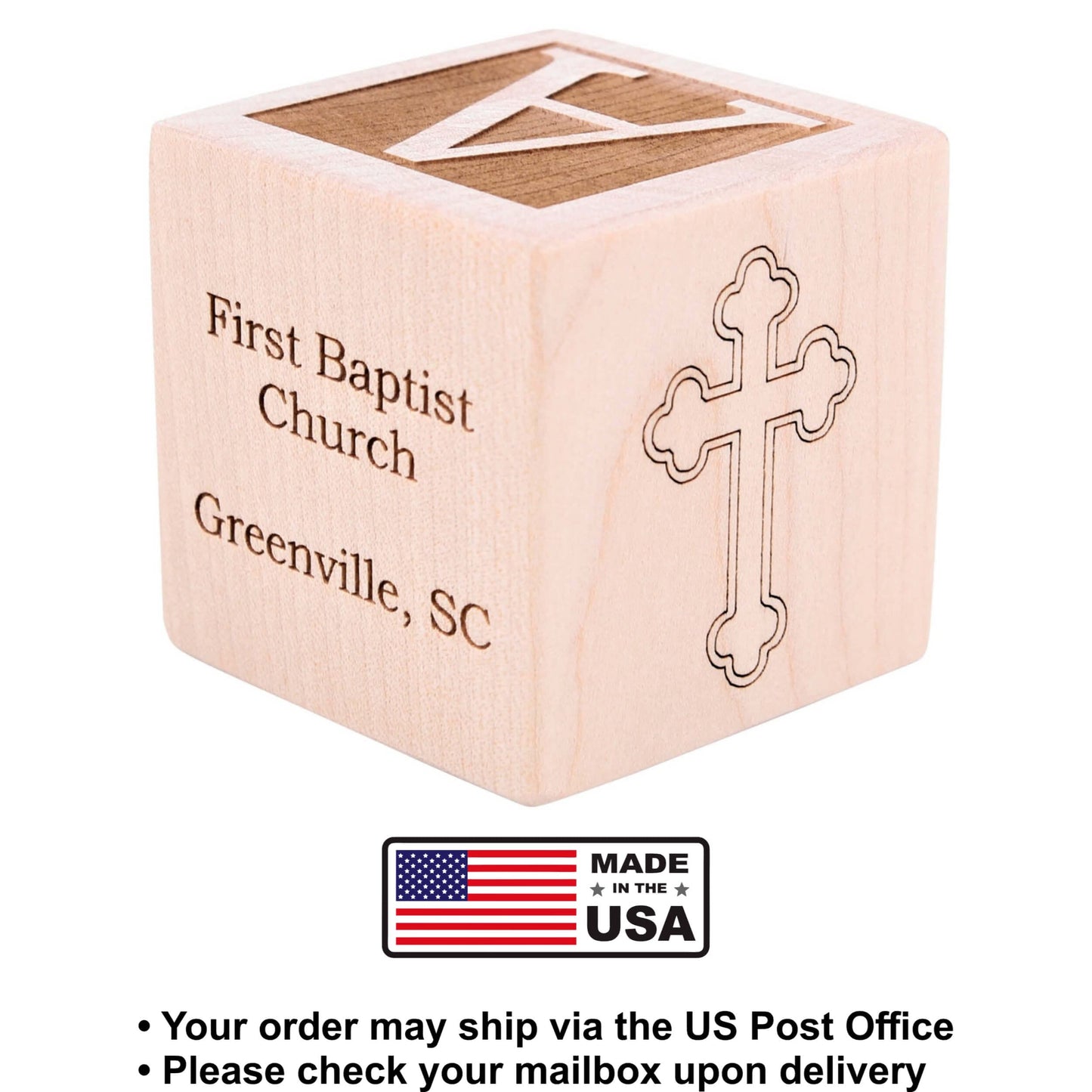 Personalized Baby Baptism/Dedication/Christening Wood Block, Choose from 3 Sizes, Baptism Gift for Boy, Girl, Baby Dedication Gi