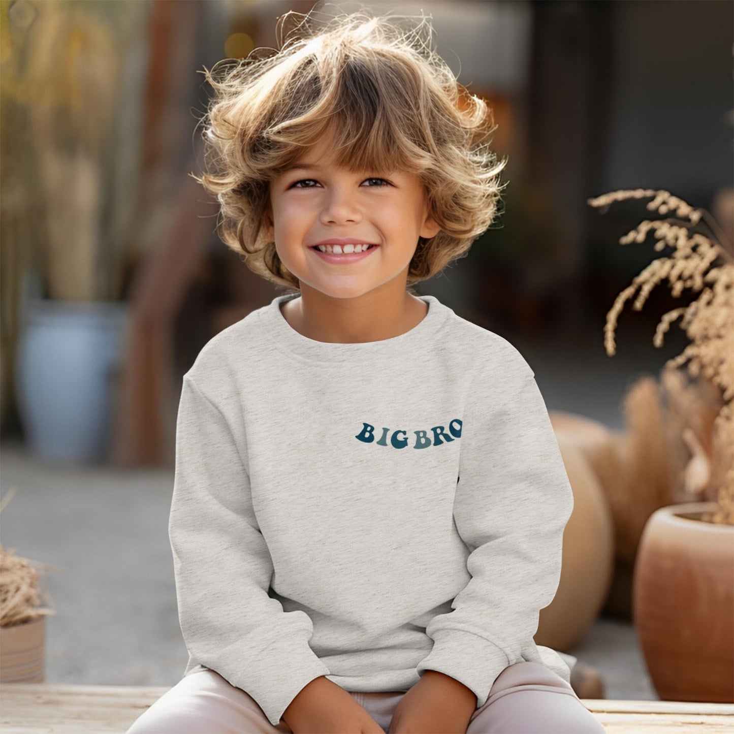 Boutikome Big Brother Sweatshirt Toddler Baby Boy Cool Big Bro Club Shirts Announcement Pullover Long Sleeve Fall Tops(Grey,2-3T