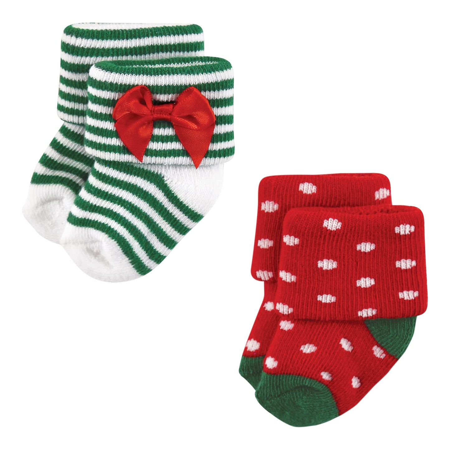 Hudson Baby Unisex Baby Cotton Rich Newborn And Terry Socks, 12 Days Of Christmas Girl, 12-24 Months