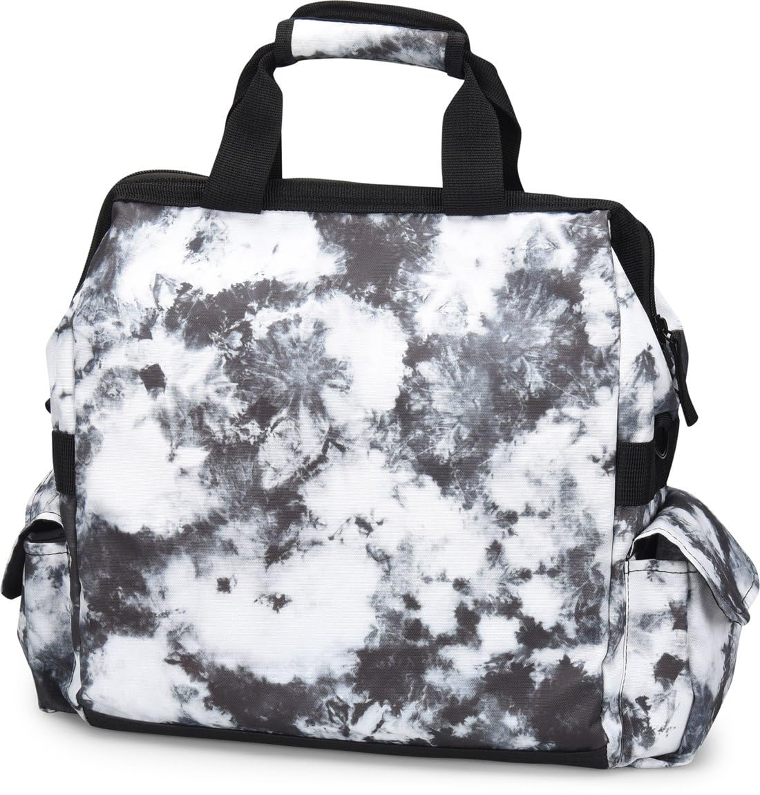 Nurse Mates Ultimate Nursing Bag | Multiple Compartments | Interior Laptop Compartment | Durable Zippers | Black & White Tie Dye