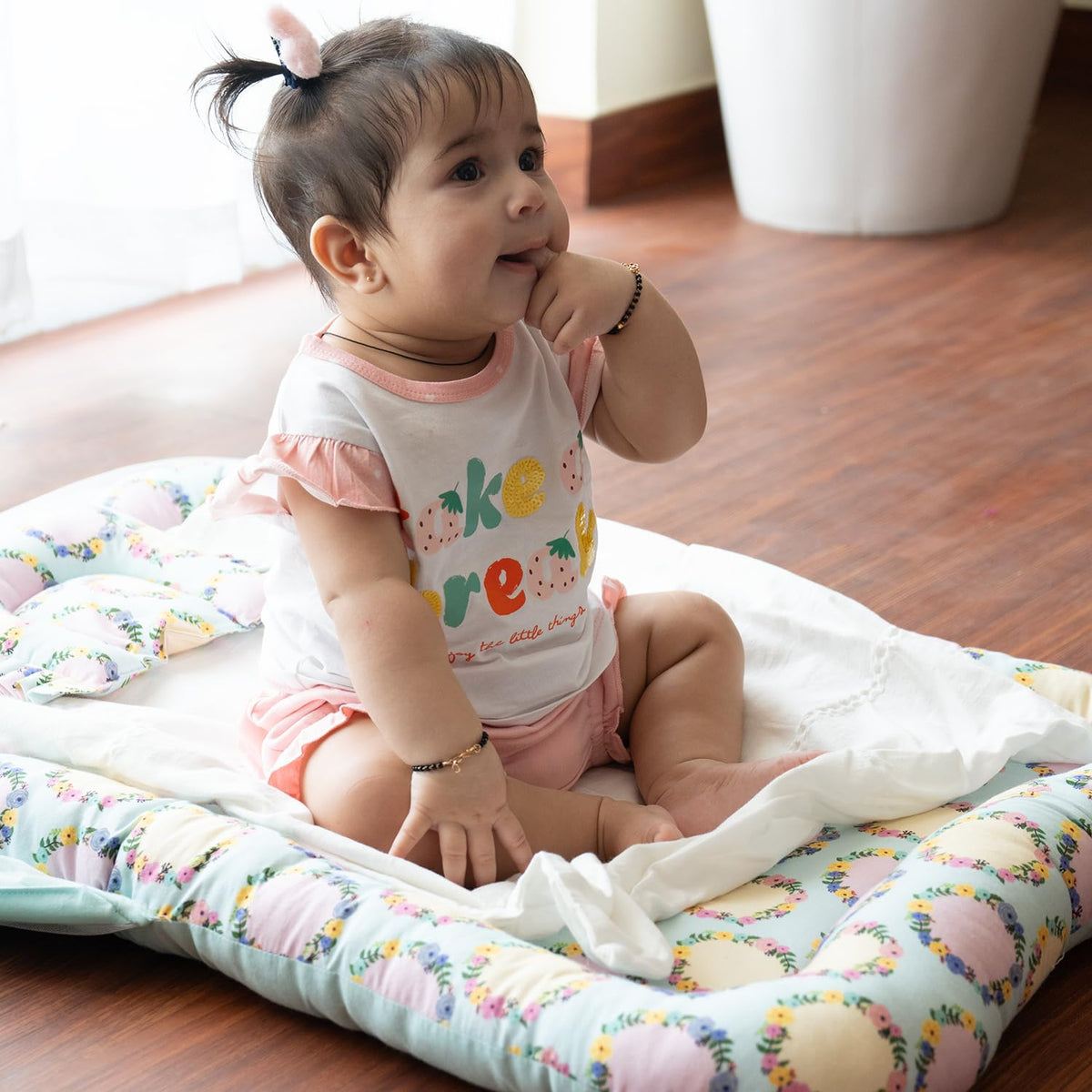 Tidy Sleep Baby Gadda Set With Mosquito Net (Ballerina)