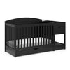 Stork Craft Graco Bellwood 5-In-1 Convertible Crib & Changer With Drawer (Black) - Greenguard Gold Certified, Full-Size Storage