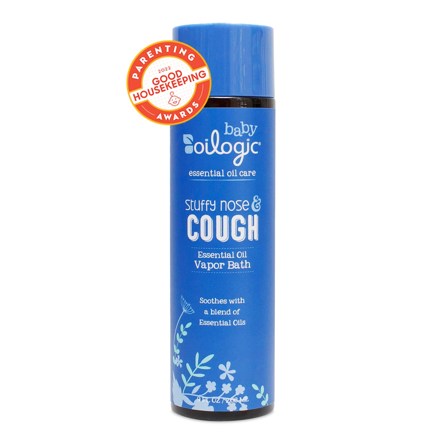 Oilogic Stuffy Nose And Cough Vapor Bath Relief For Babies & Toddlers, Essential Oil Breathe Blend - Naturally Soothes With 100%