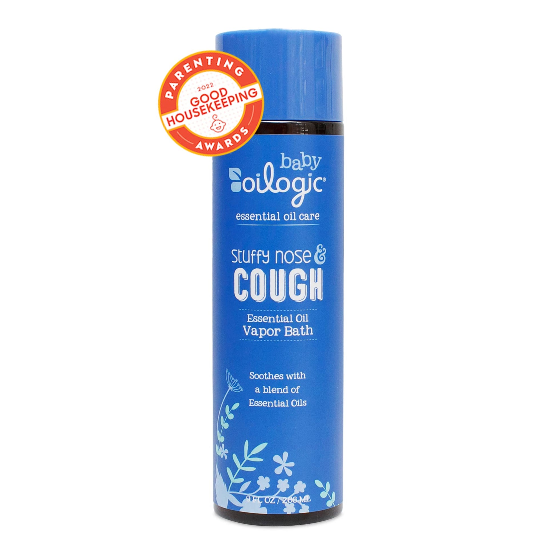 Oilogic Stuffy Nose And Cough Vapor Bath Relief For Babies & Toddlers, Essential Oil Breathe Blend - Naturally Soothes With 100%
