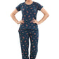 AV2 Girls Cotton All Over Print Pajama Set Night Suit Pack Of 1 (6624B10_Blue_1011 Year)