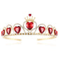 Descendants 4 Red Crown With Heart Descendants 4 Rise Of Red Costume Headdress Queen Of Hearts Gold Crown For Girls Teens Hallow