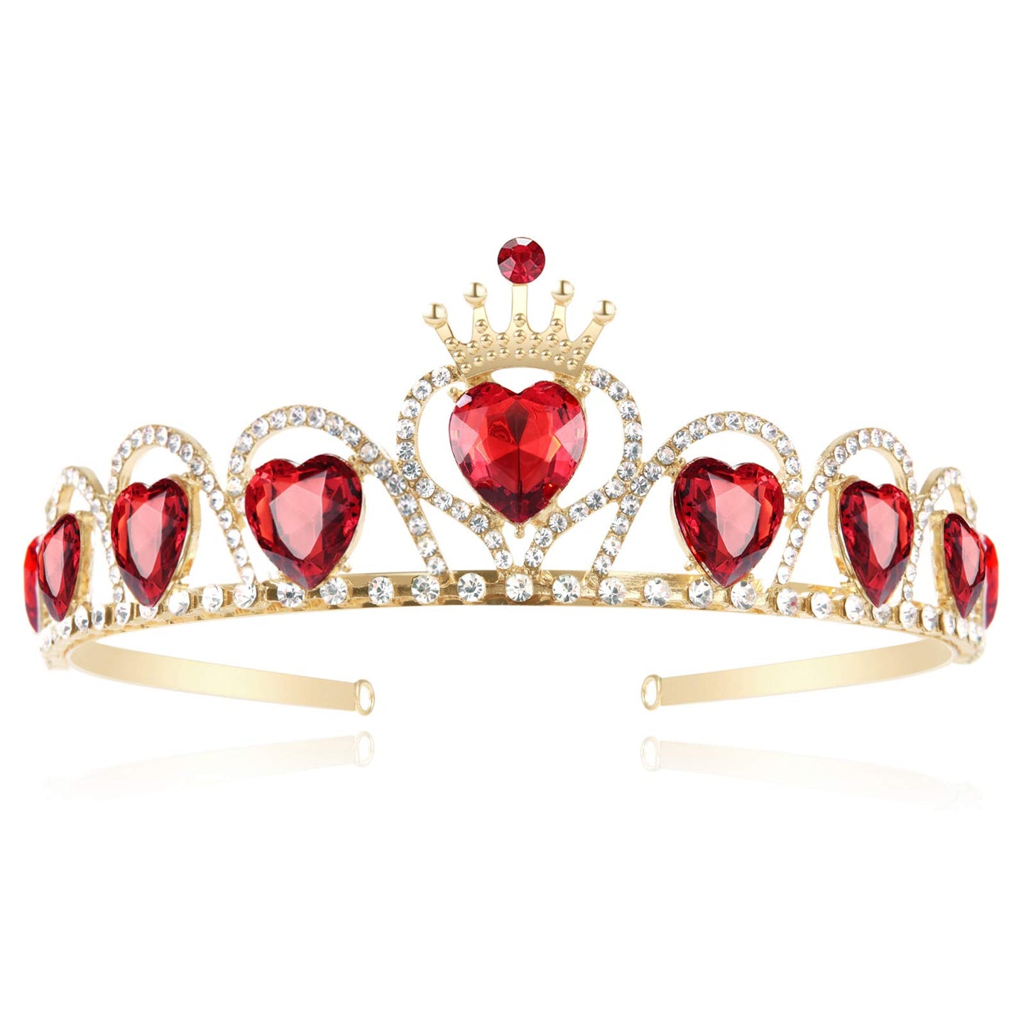 Descendants 4 Red Crown With Heart Descendants 4 Rise Of Red Costume Headdress Queen Of Hearts Gold Crown For Girls Teens Hallow