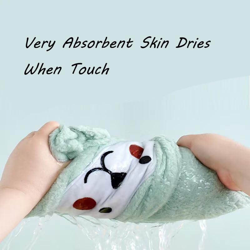 Yebon Kids Hooded Towel Soft Absorbent Bath Towel With Cute Frog Design For Babie, Toddler, Infant Perfect Shower Gifts For Boys