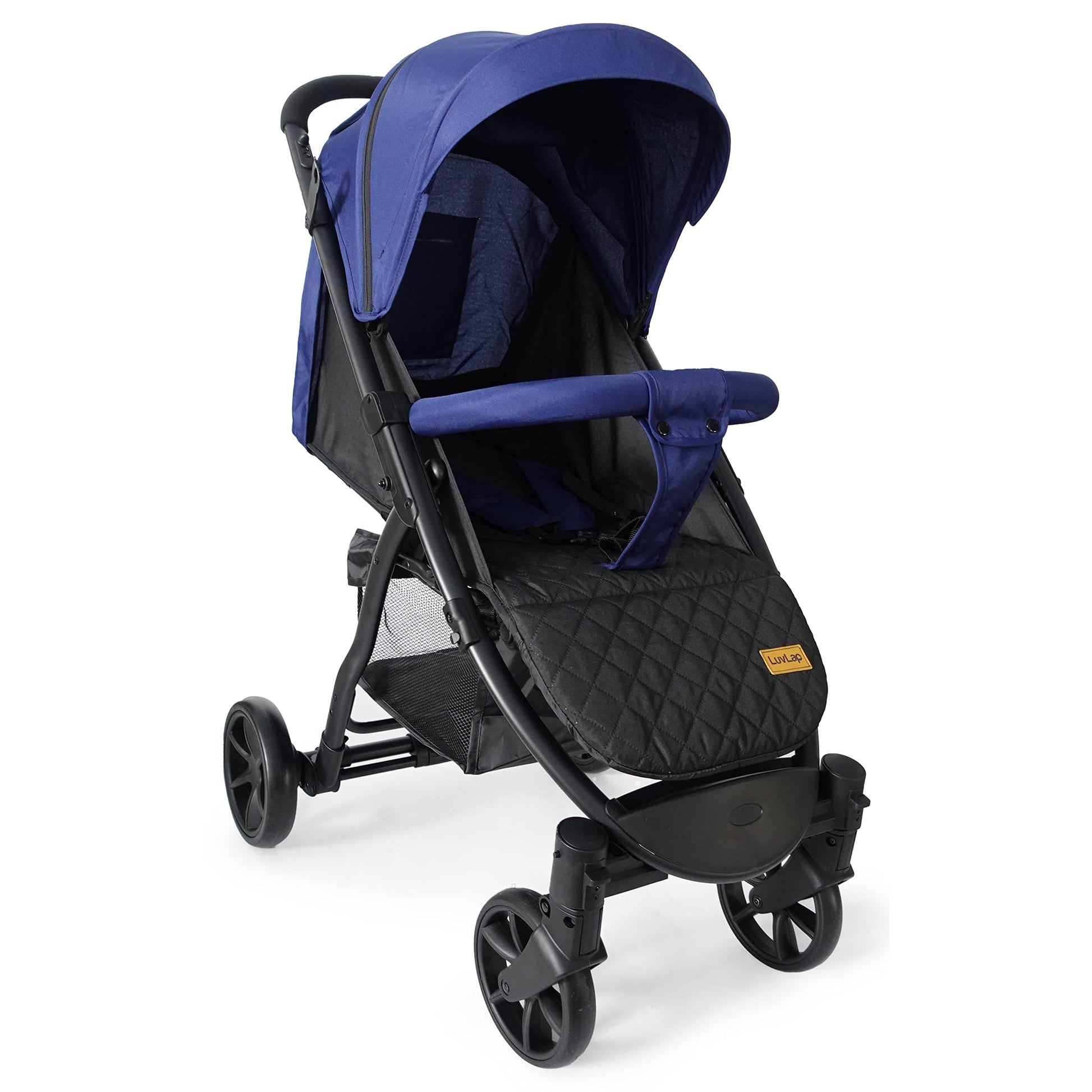 Luvlap Primo Baby Stroller/Pram With 5 Point Safety Harness, En18882 Certified, Looking Window, Multi Level Recline & Adjustabl