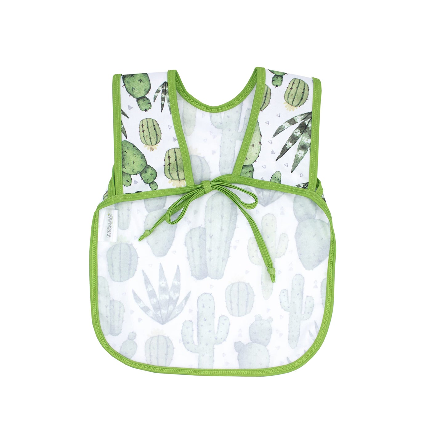 Bapronbaby Desert Cactus Bapron - No Neck Tie Safer Bib For Baby & Toddler - Soft Waterproof Stain Resistant - Machine Washable